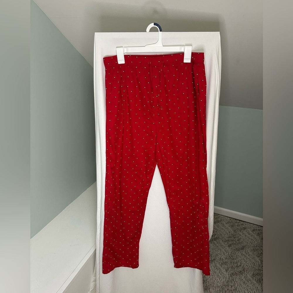 Tommy Hilfiger Logo Red Men's Lounge Sleepwear pants Size Large